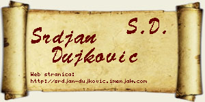 Srđan Dujković vizit kartica